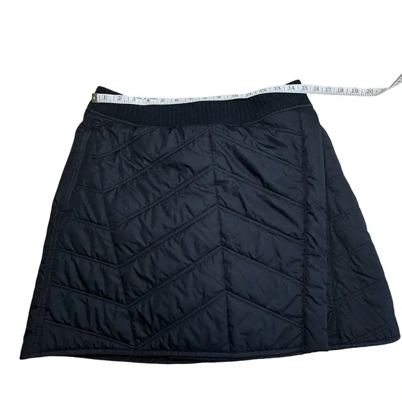 Prana Diva Wrap Powder Skirt Quilted  Sherpa Black Insulated  Size Medium - Picture 9 of 10